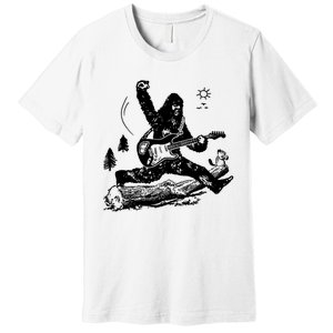 Bigfoot Guitar Jump Premium T-Shirt