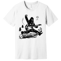 Bigfoot Guitar Jump Premium T-Shirt