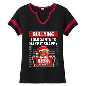 Bullying Ginger Jailhouse Christmas Xmas Gingerbread Holiday Ladies Halftime Notch Neck Tee