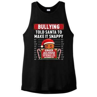 Bullying Ginger Jailhouse Christmas Xmas Gingerbread Holiday Ladies PosiCharge Tri-Blend Wicking Tank