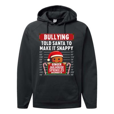 Bullying Ginger Jailhouse Christmas Xmas Gingerbread Holiday Performance Fleece Hoodie