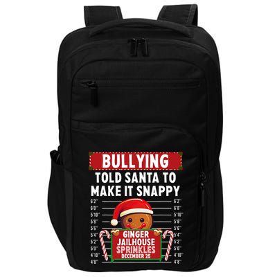 Bullying Ginger Jailhouse Christmas Xmas Gingerbread Holiday Impact Tech Backpack