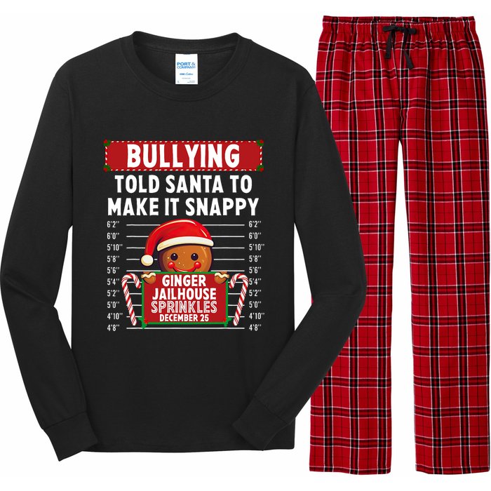 Bullying Ginger Jailhouse Christmas Xmas Gingerbread Holiday Long Sleeve Pajama Set