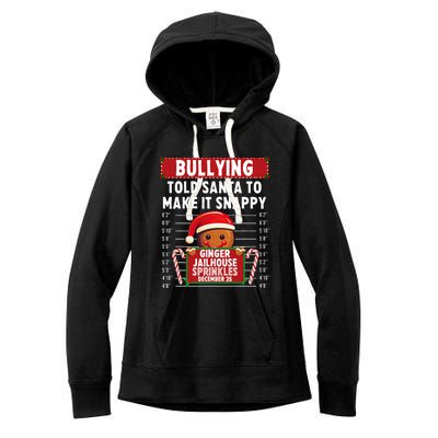 Bullying Ginger Jailhouse Christmas Xmas Gingerbread Holiday Women's Fleece Hoodie