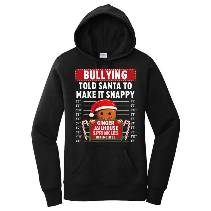 Bullying Ginger Jailhouse Christmas Xmas Gingerbread Holiday Women's Pullover Hoodie