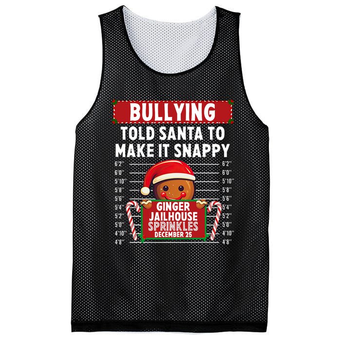 Bullying Ginger Jailhouse Christmas Xmas Gingerbread Holiday Mesh Reversible Basketball Jersey Tank