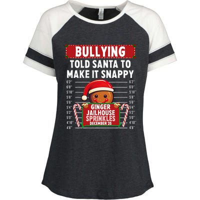 Bullying Ginger Jailhouse Christmas Xmas Gingerbread Holiday Enza Ladies Jersey Colorblock Tee