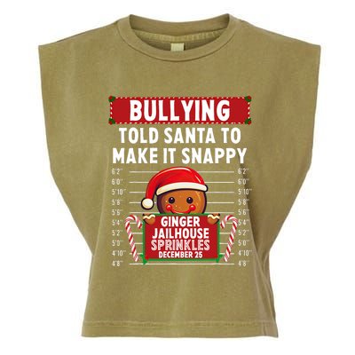 Bullying Ginger Jailhouse Christmas Xmas Gingerbread Holiday Garment-Dyed Women's Muscle Tee