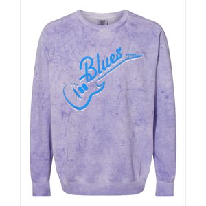 Blues Guitar Jazz Music Guitarist Blues Colorblast Crewneck Sweatshirt