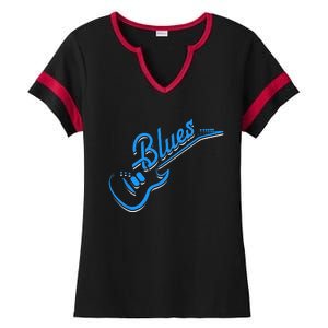 Blues Guitar Jazz Music Guitarist Blues Ladies Halftime Notch Neck Tee