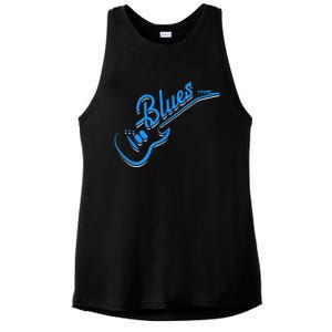 Blues Guitar Jazz Music Guitarist Blues Ladies PosiCharge Tri-Blend Wicking Tank