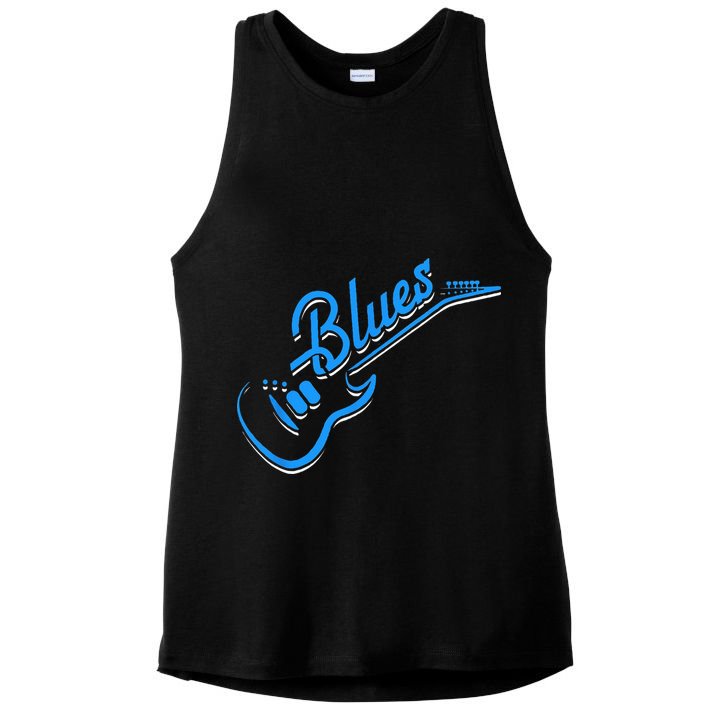 Blues Guitar Jazz Music Guitarist Blues Ladies PosiCharge Tri-Blend Wicking Tank