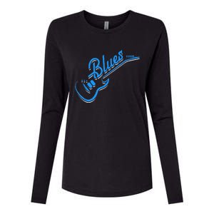 Blues Guitar Jazz Music Guitarist Blues Womens Cotton Relaxed Long Sleeve T-Shirt