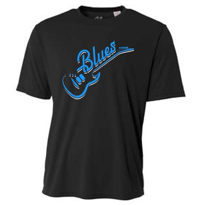 Blues Guitar Jazz Music Guitarist Blues Cooling Performance Crew T-Shirt