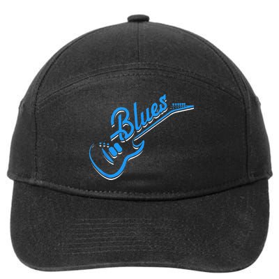 Blues Guitar Jazz Music Guitarist Blues 7-Panel Snapback Hat