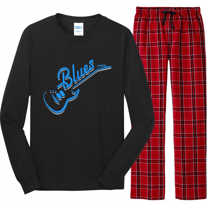 Blues Guitar Jazz Music Guitarist Blues Long Sleeve Pajama Set