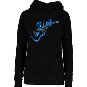 Blues Guitar Jazz Music Guitarist Blues Womens Funnel Neck Pullover Hood