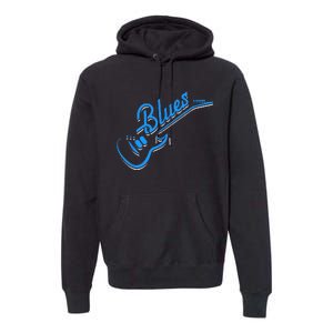 Blues Guitar Jazz Music Guitarist Blues Premium Hoodie