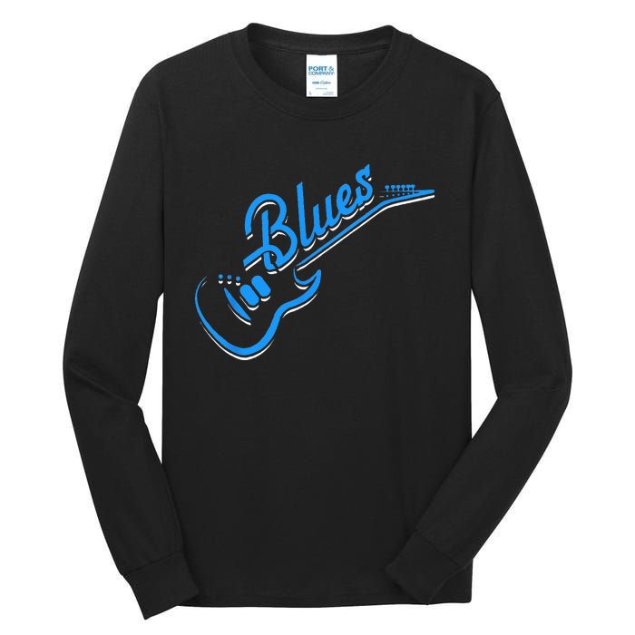 Blues Guitar Jazz Music Guitarist Blues Tall Long Sleeve T-Shirt