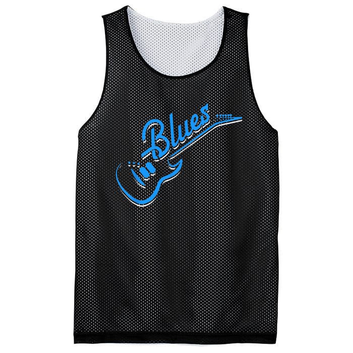 Blues Guitar Jazz Music Guitarist Blues Mesh Reversible Basketball Jersey Tank