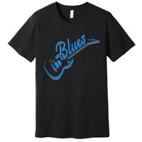 Blues Guitar Jazz Music Guitarist Blues Premium T-Shirt