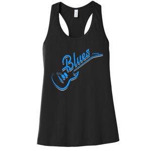 Blues Guitar Jazz Music Guitarist Blues Women's Racerback Tank