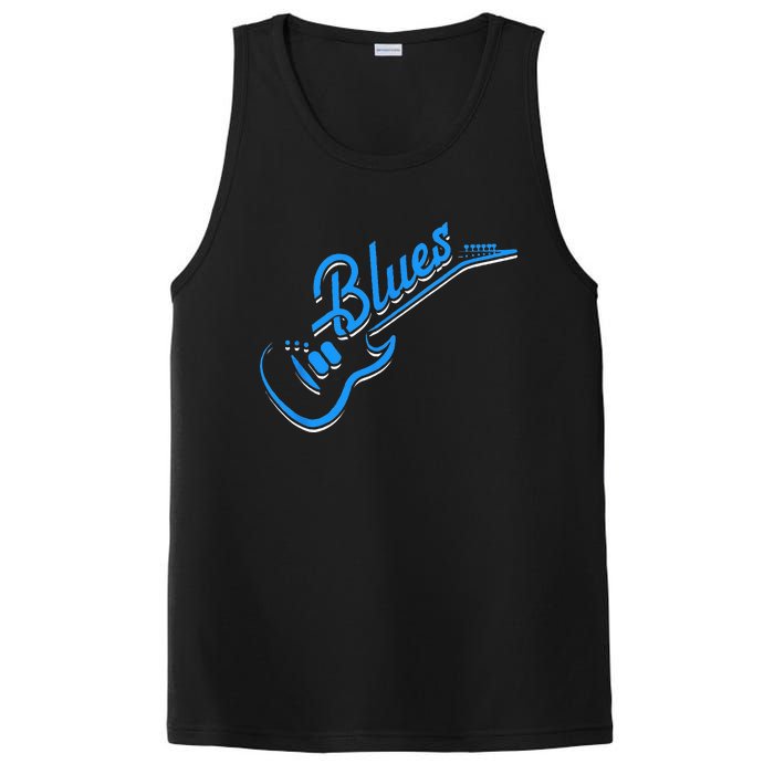 Blues Guitar Jazz Music Guitarist Blues PosiCharge Competitor Tank