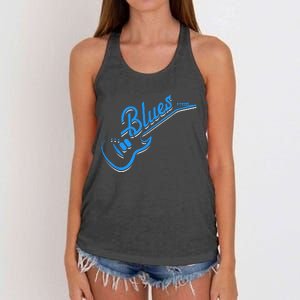 Blues Guitar Jazz Music Guitarist Blues Women's Knotted Racerback Tank