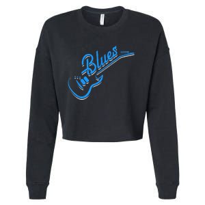 Blues Guitar Jazz Music Guitarist Blues Cropped Pullover Crew