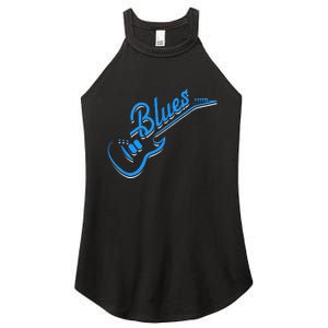 Blues Guitar Jazz Music Guitarist Blues Women's Perfect Tri Rocker Tank