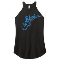 Blues Guitar Jazz Music Guitarist Blues Women's Perfect Tri Rocker Tank