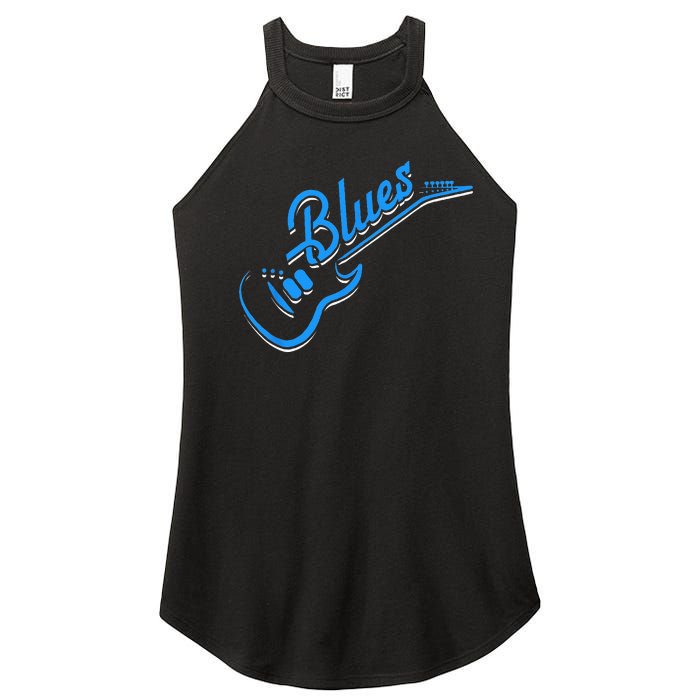 Blues Guitar Jazz Music Guitarist Blues Women's Perfect Tri Rocker Tank