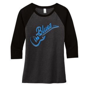 Blues Guitar Jazz Music Guitarist Blues Women's Tri-Blend 3/4-Sleeve Raglan Shirt