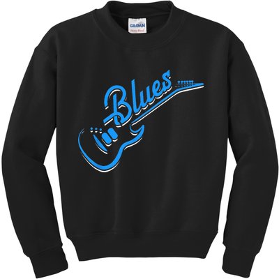 Blues Guitar Jazz Music Guitarist Blues Kids Sweatshirt