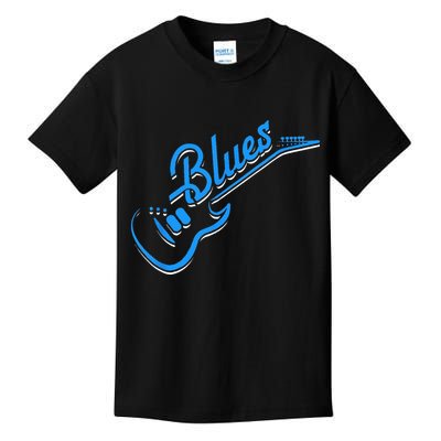 Blues Guitar Jazz Music Guitarist Blues Kids T-Shirt