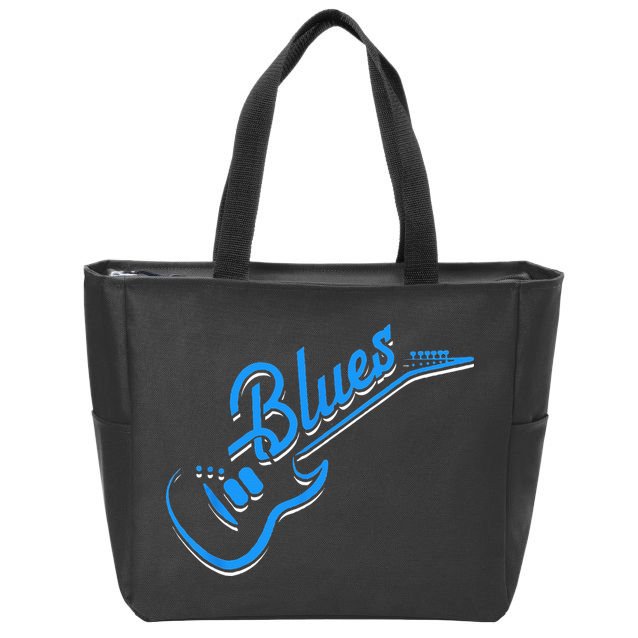 Blues Guitar Jazz Music Guitarist Blues Zip Tote Bag