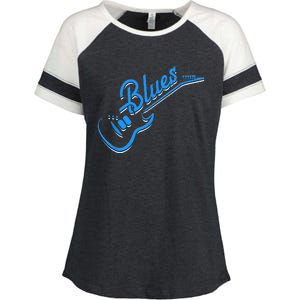 Blues Guitar Jazz Music Guitarist Blues Enza Ladies Jersey Colorblock Tee