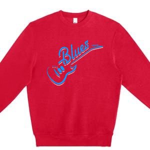 Blues Guitar Jazz Music Guitarist Blues Premium Crewneck Sweatshirt