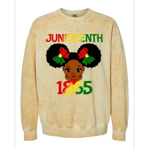 Black Girl Juneteenth 1865 Celebration Colorblast Crewneck Sweatshirt