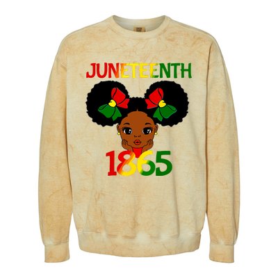 Black Girl Juneteenth 1865 Celebration Colorblast Crewneck Sweatshirt