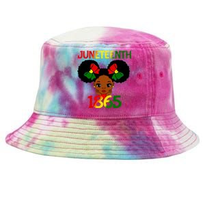 Black Girl Juneteenth 1865 Celebration Tie-Dyed Bucket Hat