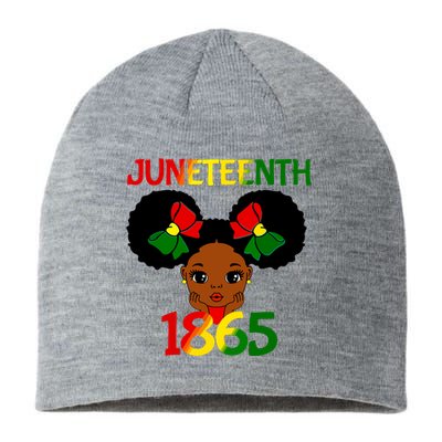 Black Girl Juneteenth 1865 Celebration Sustainable Beanie