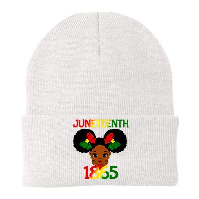 Black Girl Juneteenth 1865 Celebration Knit Cap Winter Beanie