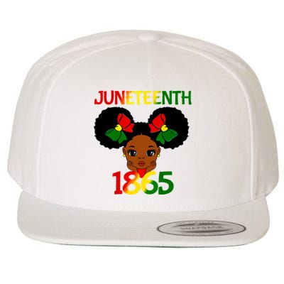 Black Girl Juneteenth 1865 Celebration Wool Snapback Cap