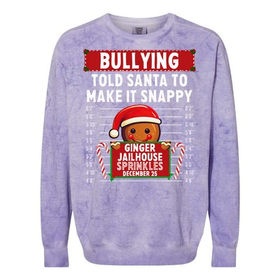 Bullying Ginger Jailhouse Christmas Xmas Gingerbread Holiday Colorblast Crewneck Sweatshirt