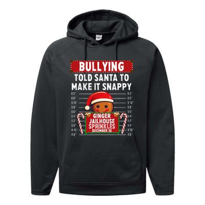 Bullying Ginger Jailhouse Christmas Xmas Gingerbread Holiday Performance Fleece Hoodie