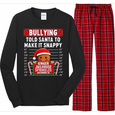 Bullying Ginger Jailhouse Christmas Xmas Gingerbread Holiday Long Sleeve Pajama Set