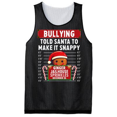 Bullying Ginger Jailhouse Christmas Xmas Gingerbread Holiday Mesh Reversible Basketball Jersey Tank