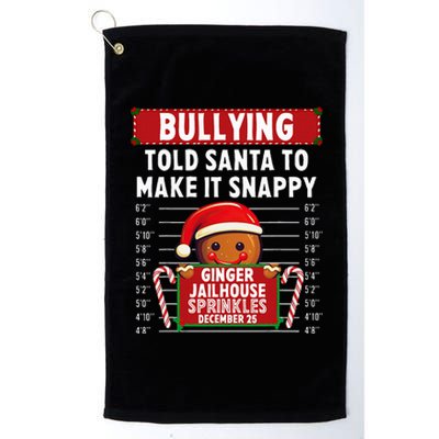 Bullying Ginger Jailhouse Christmas Xmas Gingerbread Holiday Platinum Collection Golf Towel