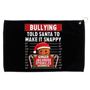 Bullying Ginger Jailhouse Christmas Xmas Gingerbread Holiday Grommeted Golf Towel